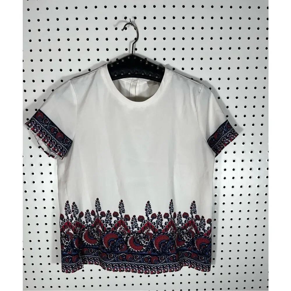 Loft floral sleeve/hem blouse size xsp